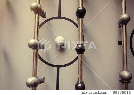 A football table, a close-up. A view from above. A toned photo 99226018