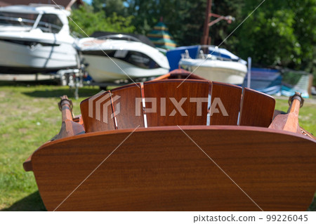 Details of a classic beautiful wooden boat Details of a classic beautiful wooden boat 99226045