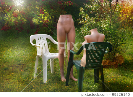 Mannequin in the role of people in nature 99226140