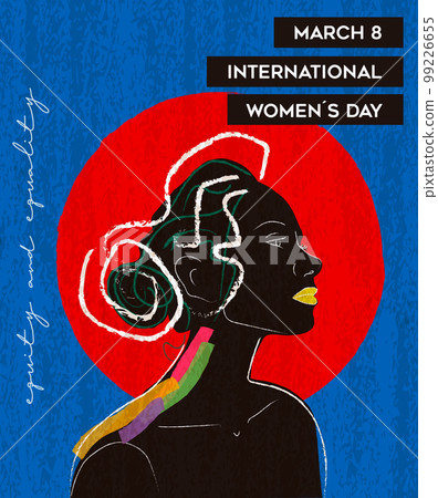 International Women Day abctract silhouette woman poster illustration International Women Day abctract silhouette woman poster illustration 99226655
