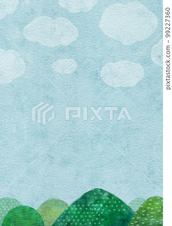 sky and mountain landscape watercolor illustration background sky and mountain landscape watercolor illustration background 99227360