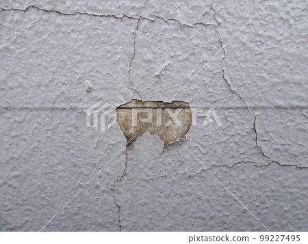 Exterior wall cracks and paint peeling Exterior wall cracks and paint peeling 99227495