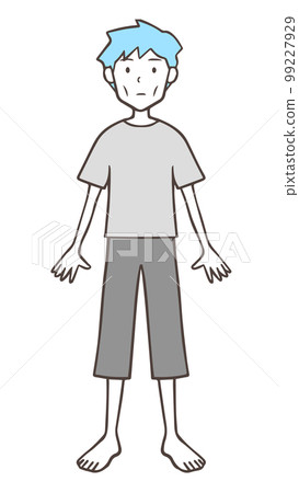 赤腳瘦骨嶙峋的男人,簡單 赤腳瘦骨嶙峋的男人,簡單 99227929