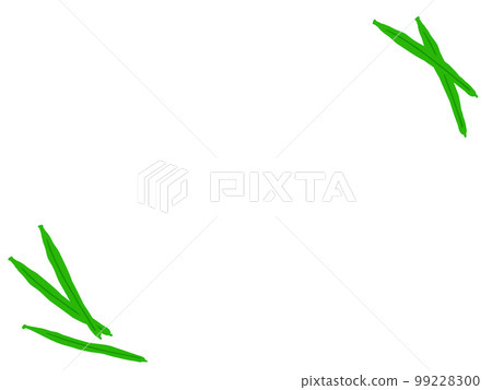 可愛的豆豆綠豆相框/手繪插畫素材 99228300