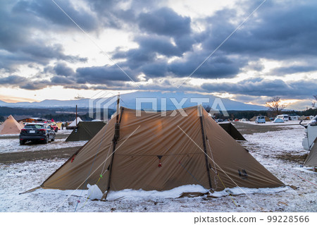 "Shizuoka Prefecture" Winter Camp Snowfall "Shizuoka Prefecture" Winter Camp Snowfall 99228566