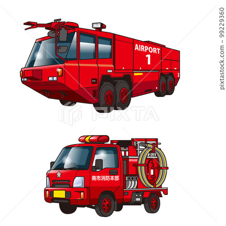 Airport fire engine and small fire engine Airport fire engine and small fire engine 99229360