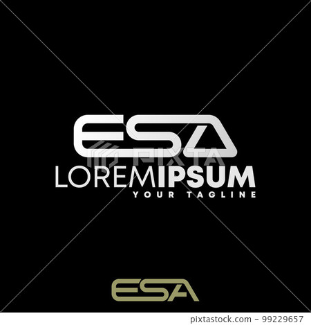 Letter or word ESA connected in Circle image graphic icon logo design abstract concept vector stock. Can be used as a symbol related to initial or wordmark. Letter or word ESA connected in Circle image graphic icon logo design abstract concept vector stock. Can be used as a symbol related to initial or wordmark. 99229657