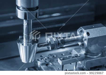 Close up operation of the sinker EDM machine. 99229867