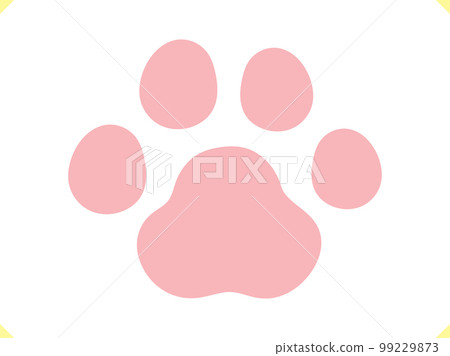 Animal footprints _ Paw illustration material no stroke Animal footprints _ Paw illustration material no stroke 99229873