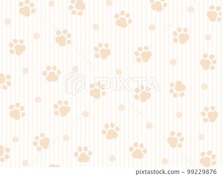 Footprint pattern _ Paw background material beige Footprint pattern _ Paw background material beige 99229876
