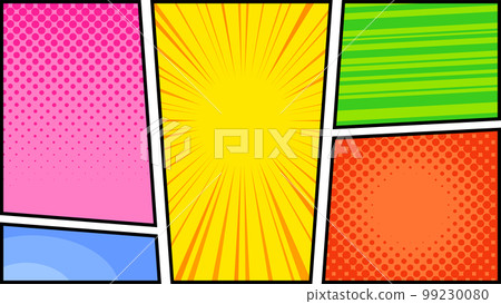 美漫風格格格分割背景2插畫全高清 99230080