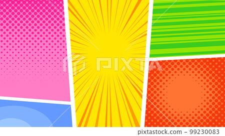 American comic style frame division no frame background illustration full HD 99230083