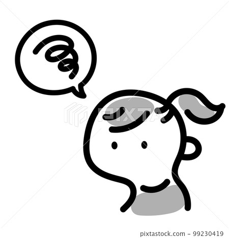 Simple and cute person icon Moyamoya girl Simple and cute person icon Moyamoya girl 99230419