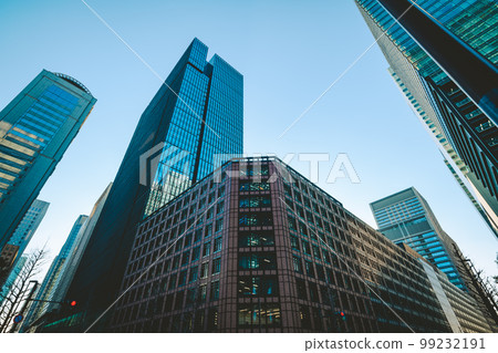 Transforming Tokyo Station area Otemachi skyscrapers and intersections 2023.01 Film style Transforming Tokyo Station area Otemachi skyscrapers and intersections 2023.01 Film style 99232191