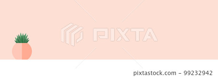 A foliage plant with jagged leaves placed in front of a pink wall-simple and stylish background-320×10 99232942