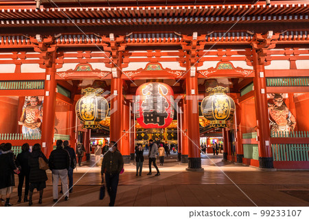 《Tokyo》 Night Sensoji Temple / Hozomon 《Tokyo》 Night Sensoji Temple / Hozomon 99233107