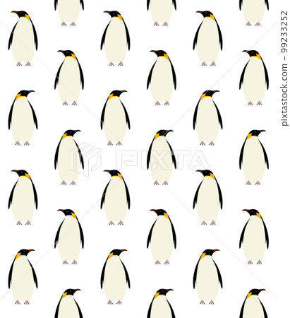 Vector seamless pattern of emperor penguin 99233252
