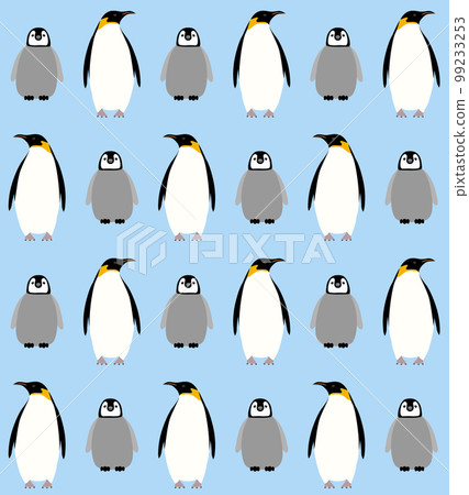 Vector seamless pattern of emperor penguin 99233253