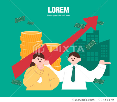 Recession Character Illustration 01 99234476