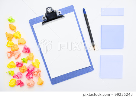 Paper Wraps Placed Around Important Information. Wrinkled Notes Arranged In Circle With Crutial Announcement Inside. Crumpled Memos With Critical Data In. Paper Wraps Placed Around Important Information. Wrinkled Notes Arranged In Circle With Crutial Announcement Inside. Crumpled Memos With Critical Data In. 99235243