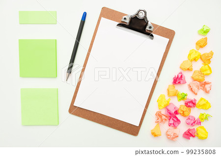 Paper Wraps Placed Around Important Information. Wrinkled Notes Arranged In Circle With Crutial Announcement Inside. Crumpled Memos With Critical Data In. 99235808