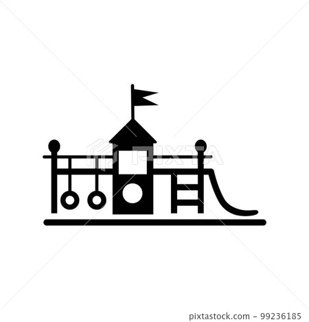 Child teeter vector Icon playground symbol sing. Child teeter vector Icon playground symbol sing. 99236185