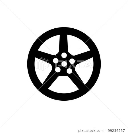Alloy Wheel For Car Vector Icon. Vector alloy wheel icon. Car wheel icon 99236237