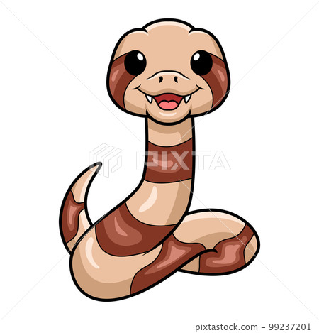 Cute happy copperhead snake cartoon 99237201