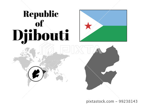 Djibouti flag/map/territory Djibouti flag/map/territory 99238143