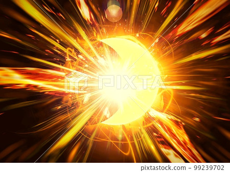 爆炸太陽的 3d 插圖 99239702