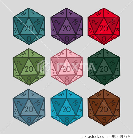 d 20 icosahedron dice vector illustration mtg rpg d 20 icosahedron dice vector illustration mtg rpg 99239759