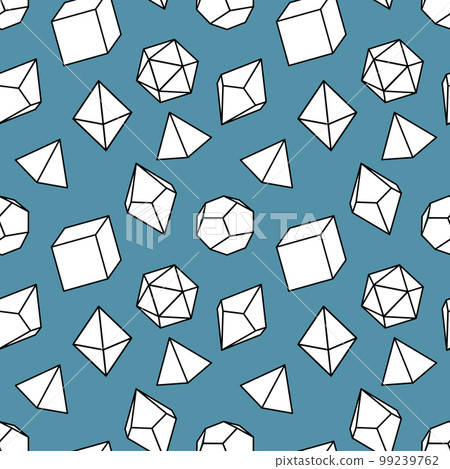 Seamless pattern of dice for board games. 99239762