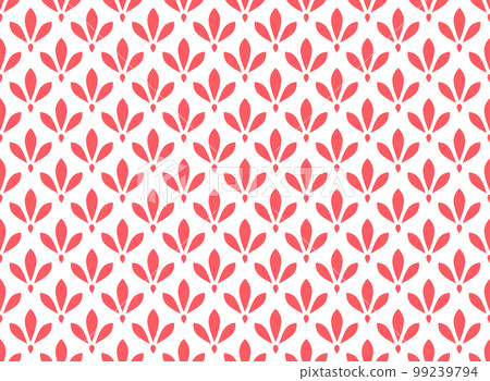 Flower geometric pattern. Seamless vector background. White and pink ornament 99239794