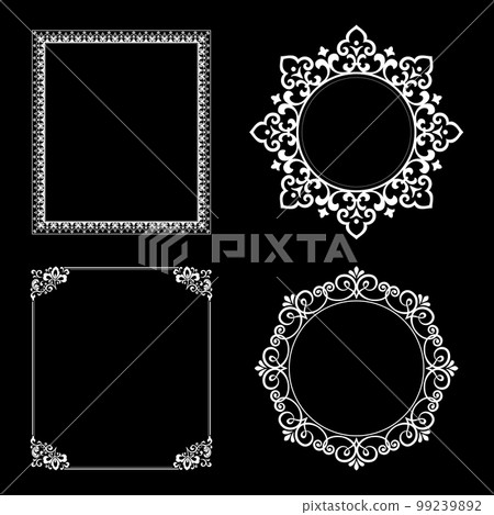 Decorative Frame Elegant Element For Design In Eastern Style