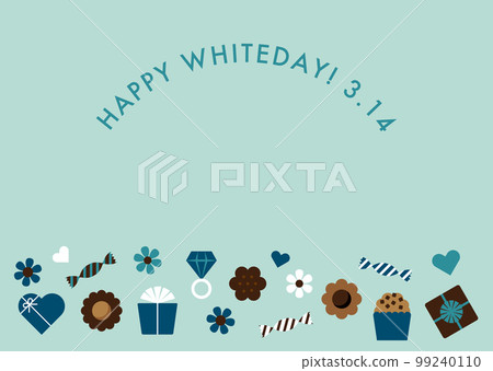 White Day illustration with a light blue background 99240110
