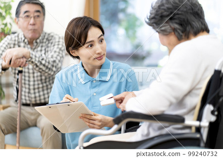 Caregiver who manages physical condition Caregiver who manages physical condition 99240732