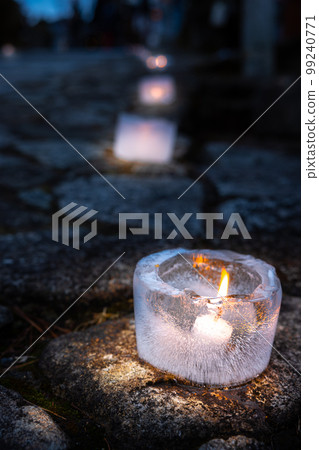 [Gifu Prefecture] Magome-juku Illuminated Ice Candle Kisoji Ice and Snow Light Festival 99240771