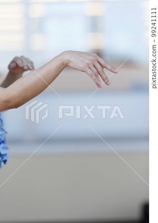 Female hands dancing Tahitian dance Female hands dancing Tahitian dance 99241111