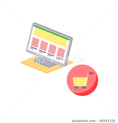 EC site shopping illustration EC site shopping illustration 99243528