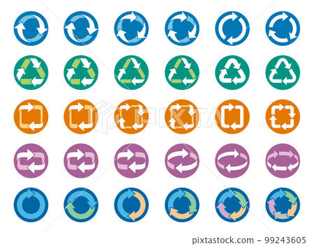Arrow icon set circulation circle Arrow icon set circulation circle 99243605