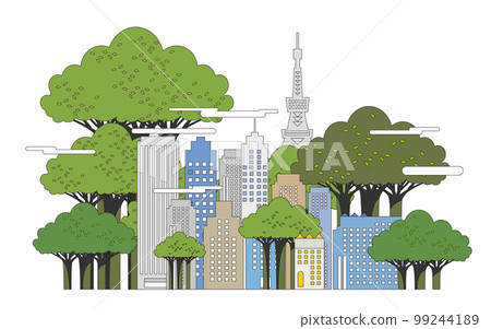 Beautiful green city and scenery of life 99244189