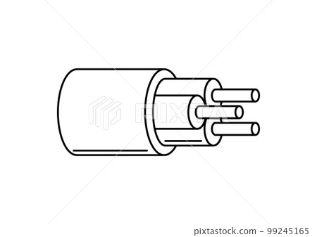 Illustration of electrical cable. Electrical lighting equipment. Industrial or business image. Icon for website and shop. Illustration of electrical cable. Electrical lighting equipment. Industrial or business image. Icon for website and shop. 99245165