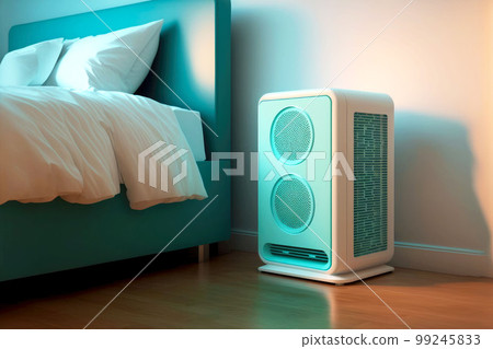 air purifier in room helping people with respiratory diseases 99245833
