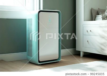 air purifier in room helping people with respiratory diseases 99245835