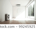 empty room without furniture and with air purifier in room 99245925