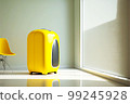 yellow sensor air purifier in room of modern design 99245928