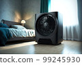 air purifier in room large black unit with fan 99245930