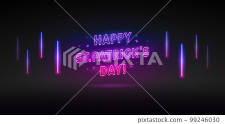 Happy St. Patrick's Day Neon Sign Happy St. Patrick's Day Neon Sign 99246030
