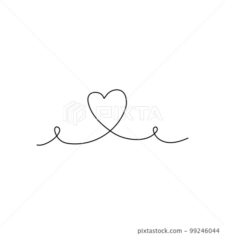 Line illustration of heart 99246044