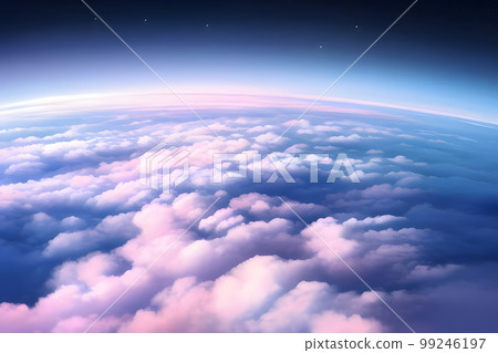 Earth covered in clouds seen from space Earth covered in clouds seen from space 99246197